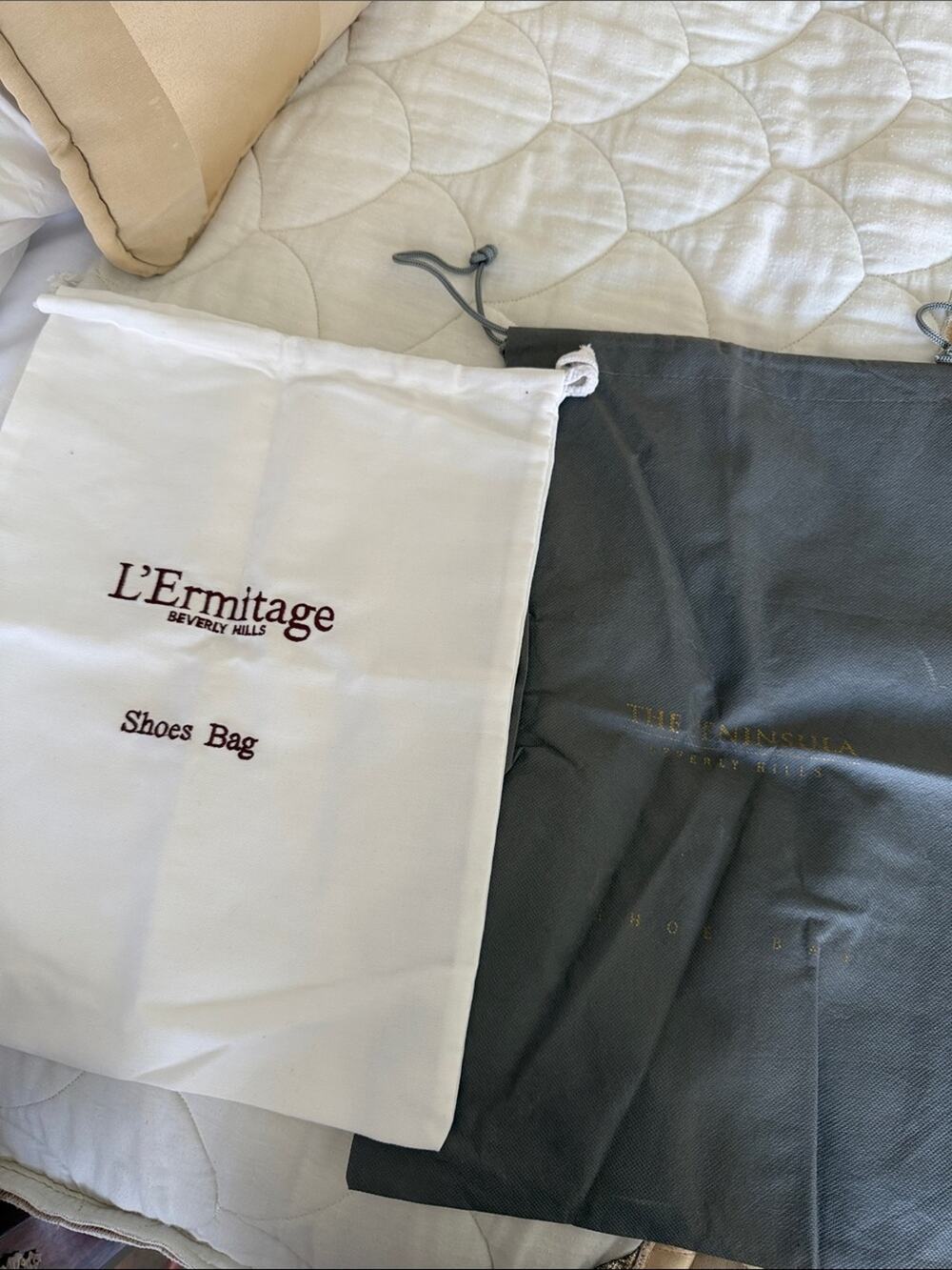 🗽L'Ermitage & Peninsula Beverly Hills Shoe Dust Bag